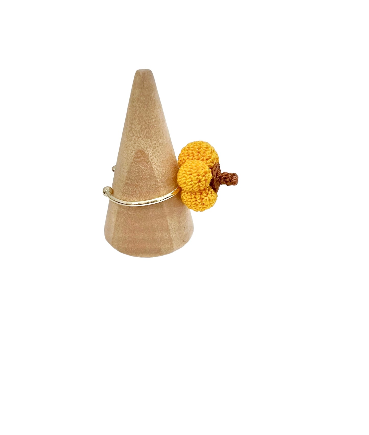 Handmade crochet pumpkin ring