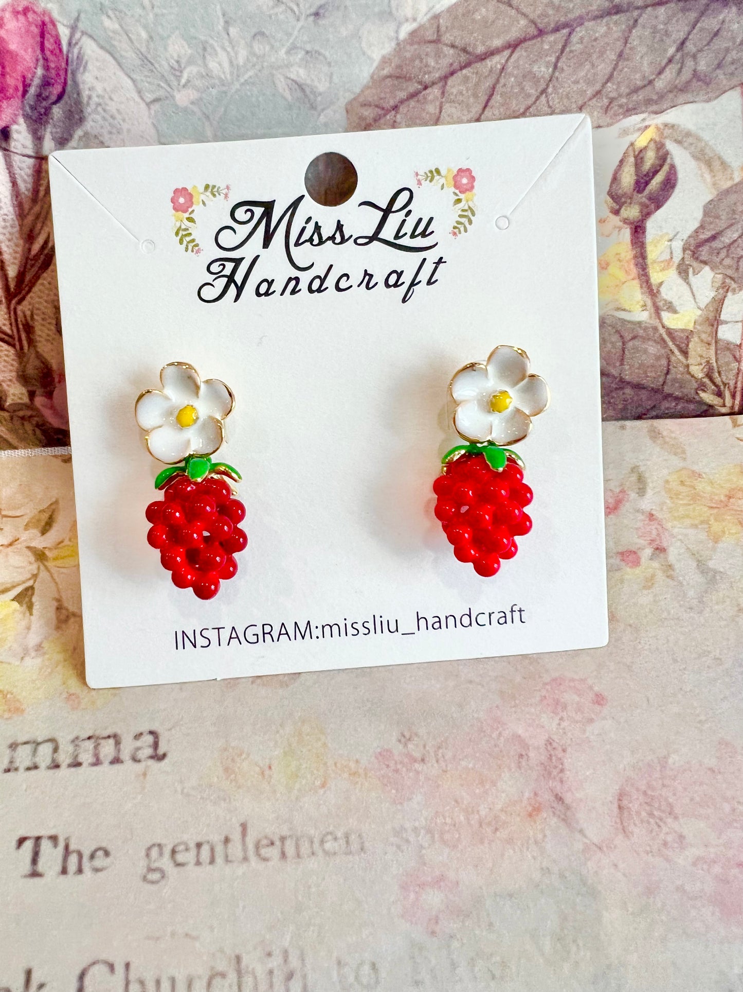 Red grape earring