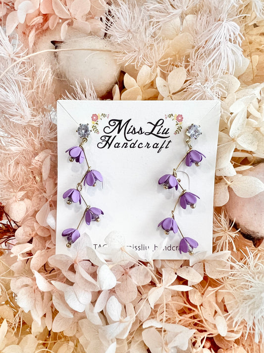 Purple Flower earring